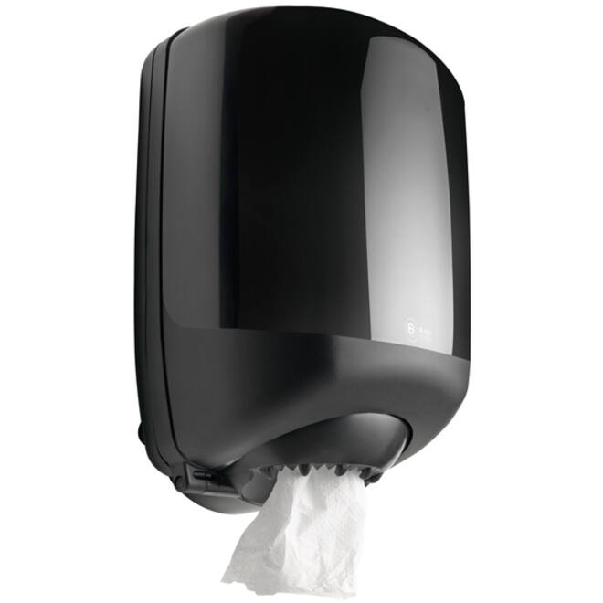 Poetspapierdispenser BlackSatino CF40 centerfeed zwart 332470