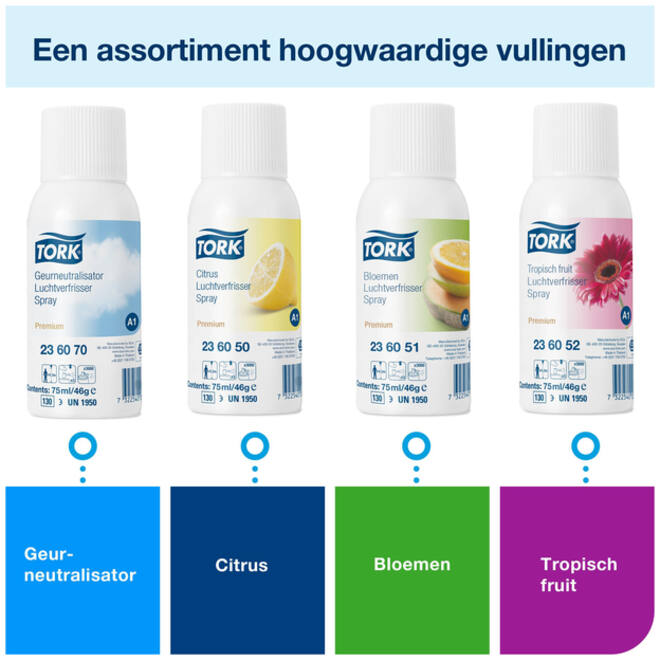 Luchtverfrisser Tork A1 spray met citrusgeur 75ml 236050
