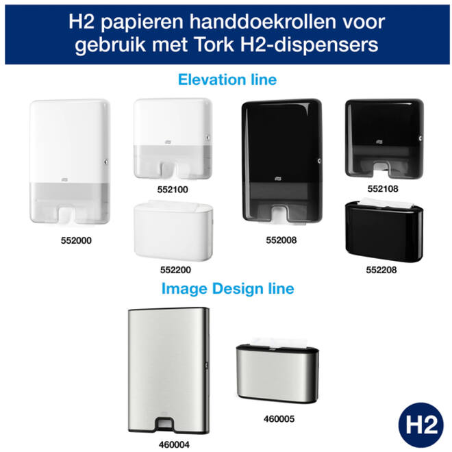 Handdoek Tork Xpress H2 multifold en 2-laags wit 100297