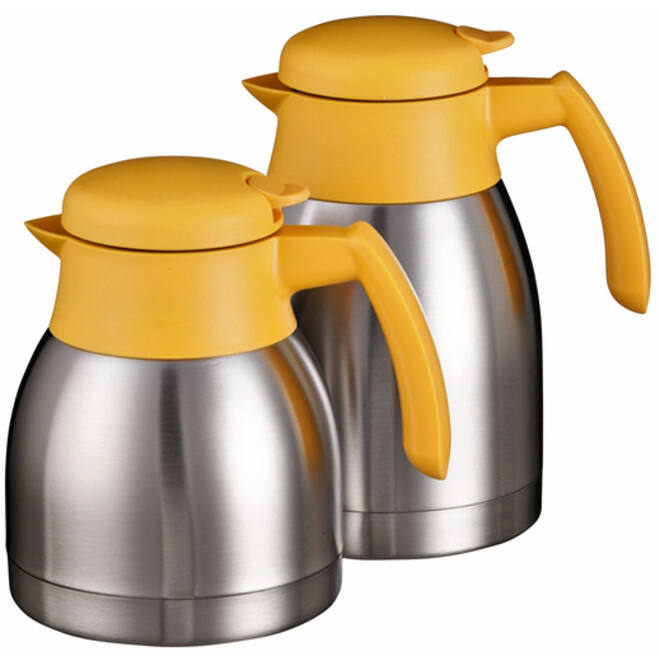 Thermoskan Bravilor dubbelwandig 1.5 liter RVS geel