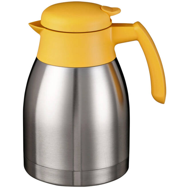 Thermoskan Bravilor dubbelwandig 1.5 liter RVS geel