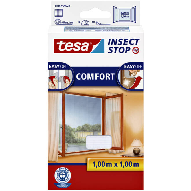 Insectenhor tesa® Insect Stop COMFORT raam 1x1m wit