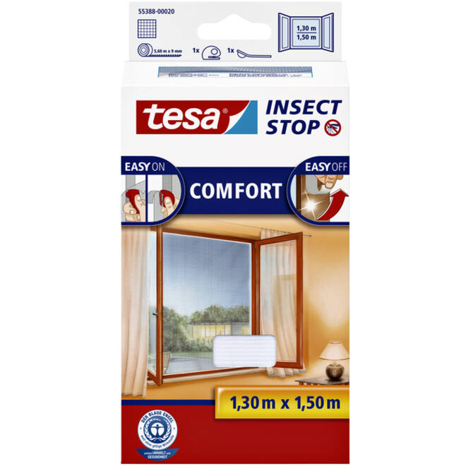 Insectenhor tesa® Insect Stop COMFORT raam 1,3x1,5m wit