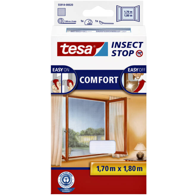 Insectenhor tesa® Insect Stop COMFORT raam 1,7x1,8m wit
