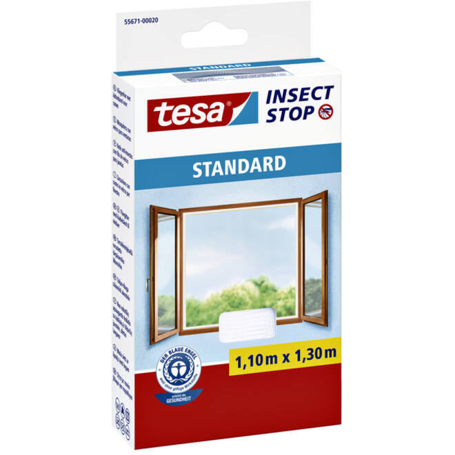 Insectenhor tesa® Insect Stop STANDARD raam 1,10x1,30m wit