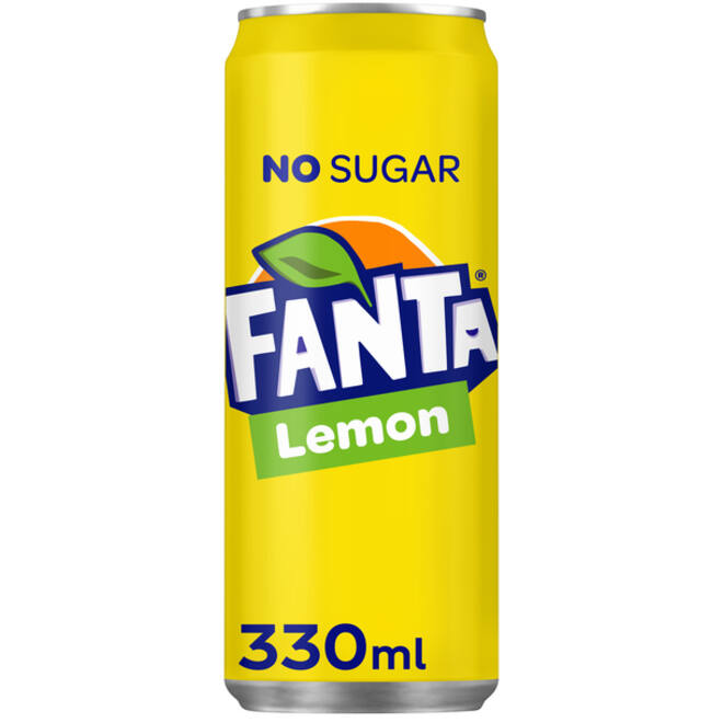 Frisdrank Fanta lemon zero blik 330ml