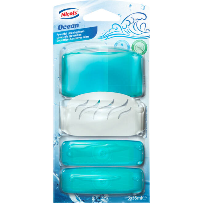 Toiletblok Air plus ocean 55ml met houder