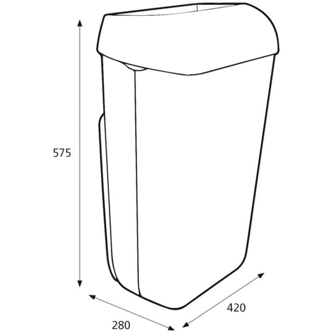 Afvalbak Katrin 91912 50liter wit