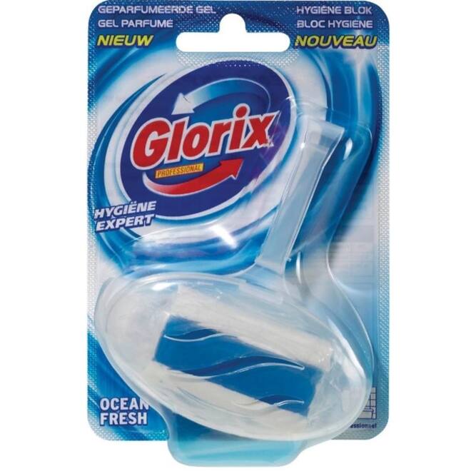 Toiletblok Glorix ocean fresh met houder