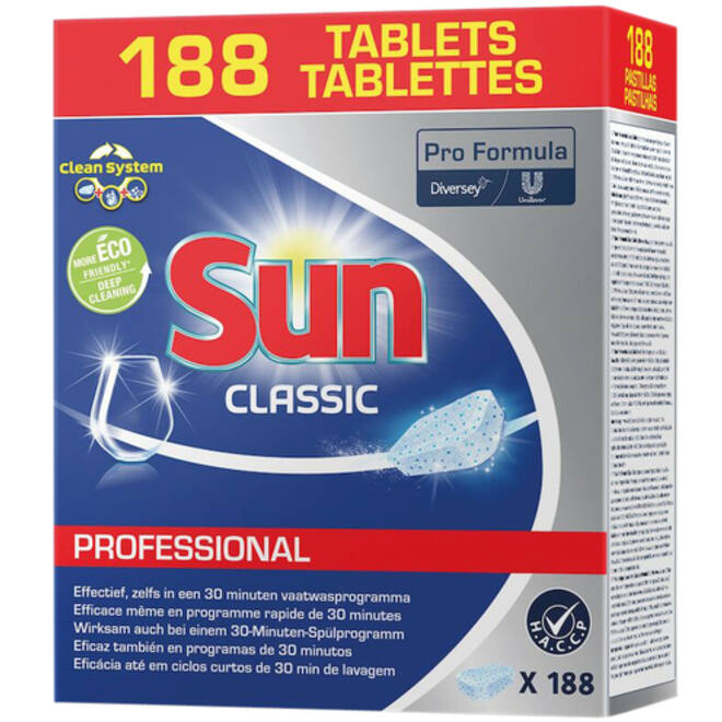 Vaatwastabletten Sun Professional Classic 188 stuks