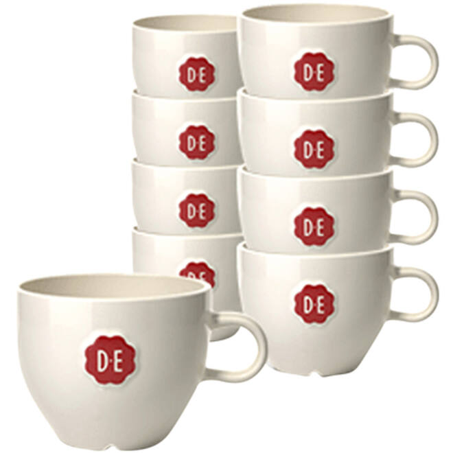 Kopje Douwe Egberts cappuccino 180ml wit