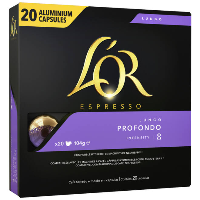 Koffiecups L'Or espresso Lungo Profondo 20 stuks