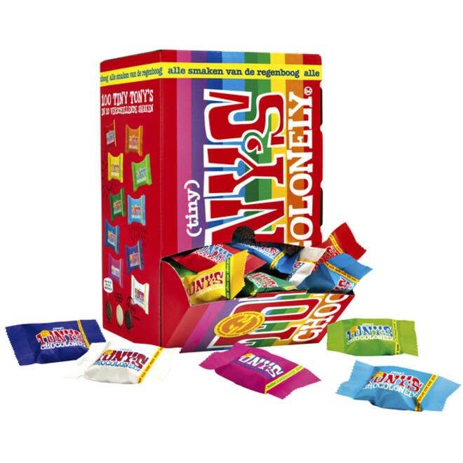 Chocolade Tony's Chocolonely tiny mix doos 100 st