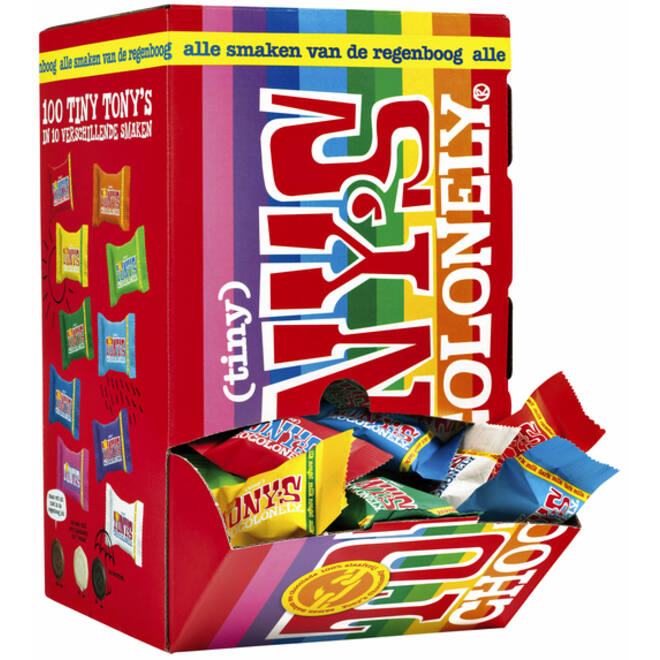 Chocolade Tony's Chocolonely tiny mix doos 100 st