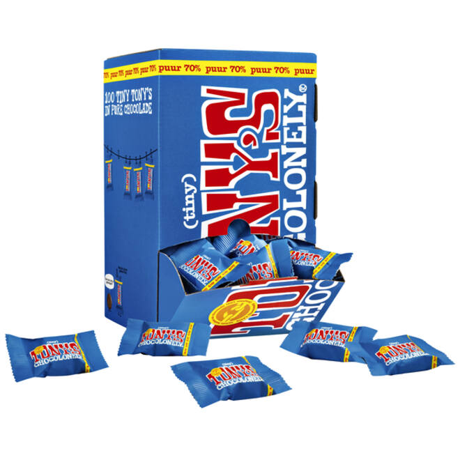 Chocolade Tony's Chocolonely tiny puur doos 100 st