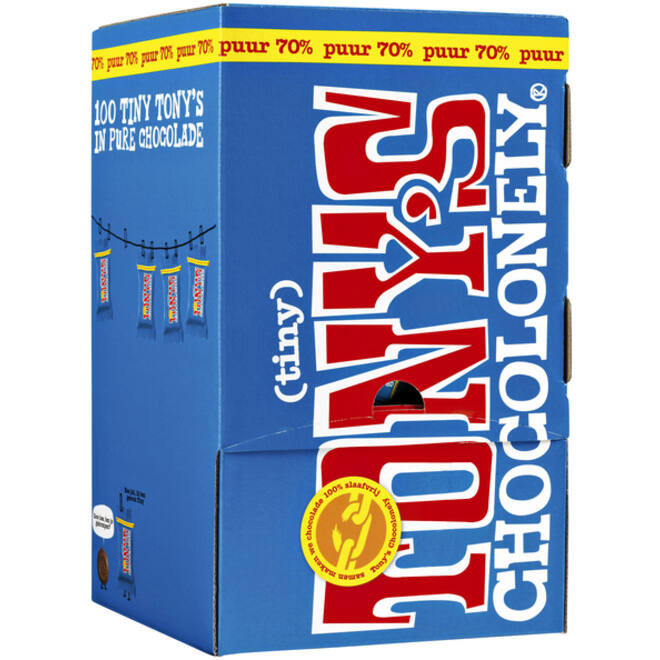 Chocolade Tony's Chocolonely tiny puur doos 100 st