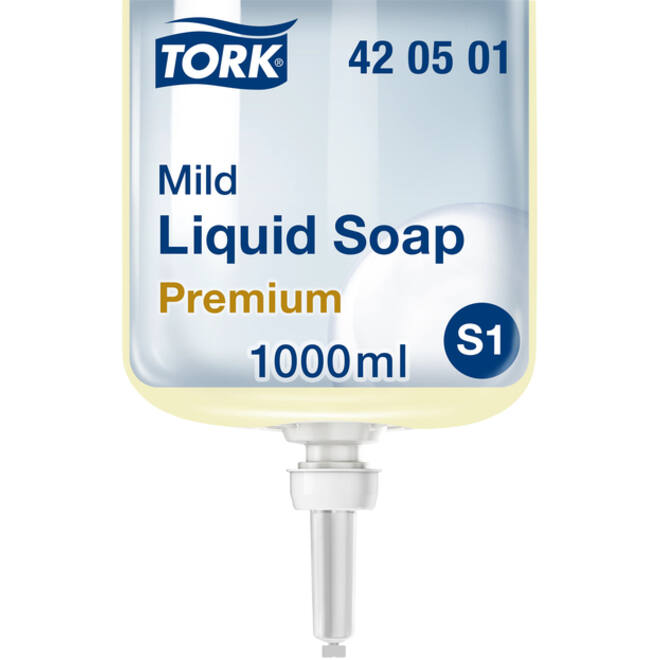 Handzeep Tork S1 mild geparfurmeerd parelwit 1000ml 420501