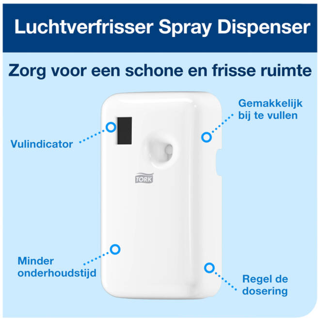 Luchtverfrisserdispenser Tork A1 Elevation wit 562000