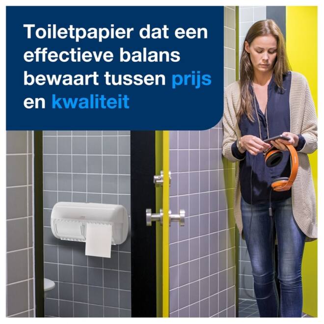 Toiletpapierdispenser Tork T4 Elevation duo wit 557000
