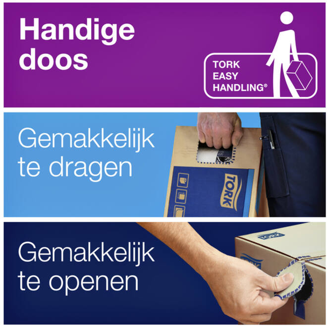 Handdoek Tork H3 Advanced Z-gevouwen 2-laags wit 290163