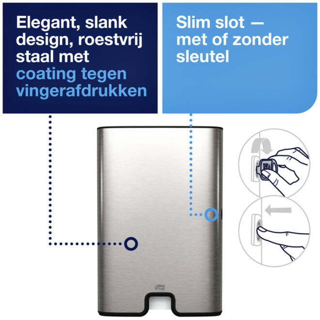 Dispenser Tork Image Xpress multifold H2 vel-voor-vel dosering rvs 460004