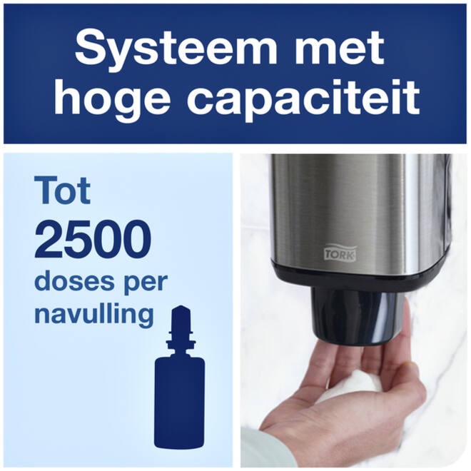 Zeepdispenser Tork S4 Image Line 1000ml zilver 460010