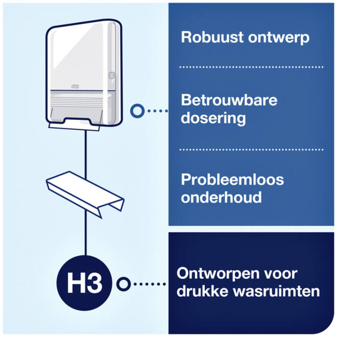 Handdoek Tork H3 c-vouw universal 1-laags naturel 120181