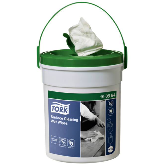 Reinigingsdoekjes Tork Surface W15 sterke textuur wit 190594