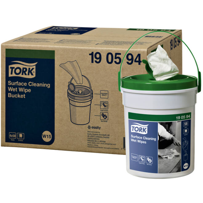 Reinigingsdoekjes Tork Surface W15 sterke textuur wit 190594
