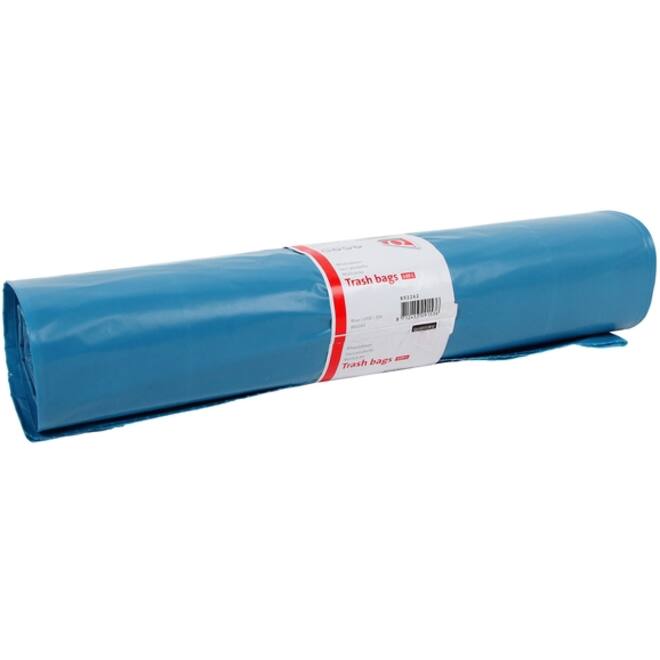 Afvalzak Quantore LDPE T60 120L blauw extra stevig 70x110cm 20 stuks