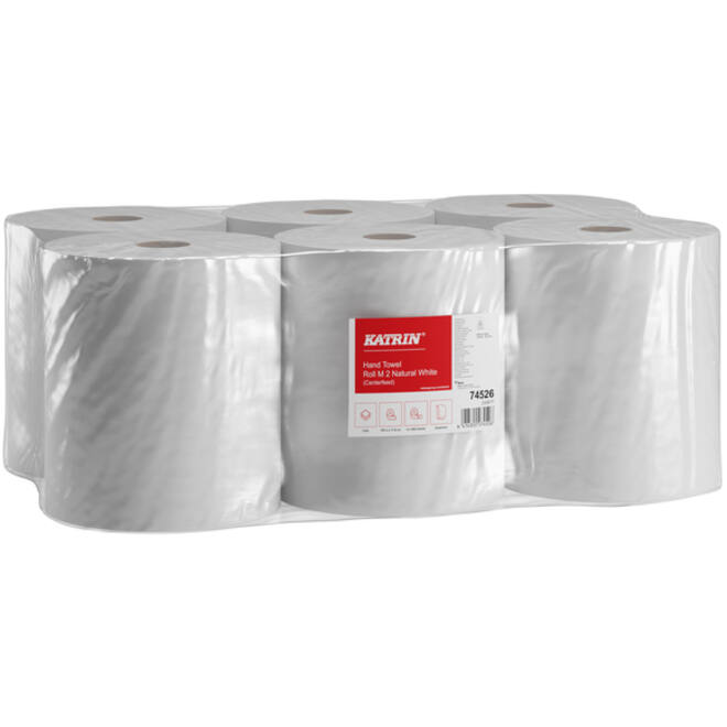Handdoekrol Katrin centerfeed 2-laags wit medium 150mx178mm