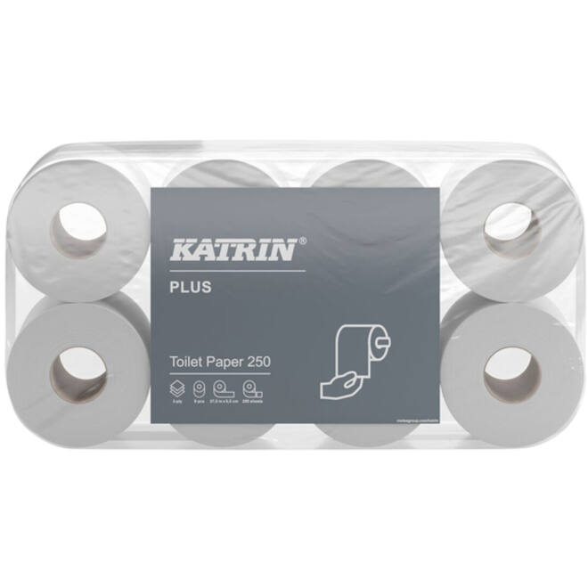 Toiletpapier Katrin Plus 3-laags 250vel 72rollen wit