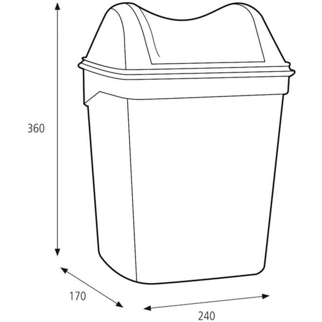Afvalbak Katrin 91851 dameshygiene 8liter wit
