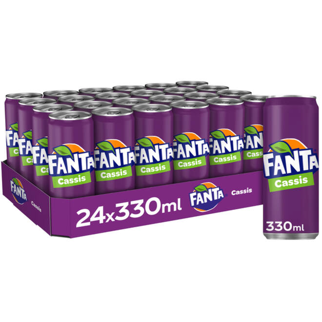 Frisdrank Fanta cassis blik 330ml