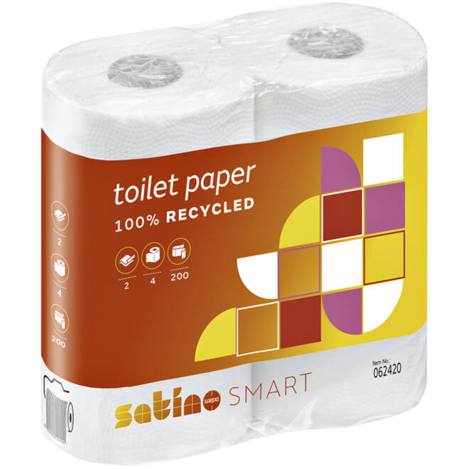 Toiletpapier Satino Smart MT1 2-laags 200vel wit 062420