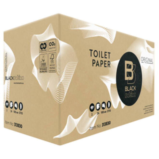 Toiletpapier BlackSatino Original ST10 systeemrol 2-laags 712vel wit 313830