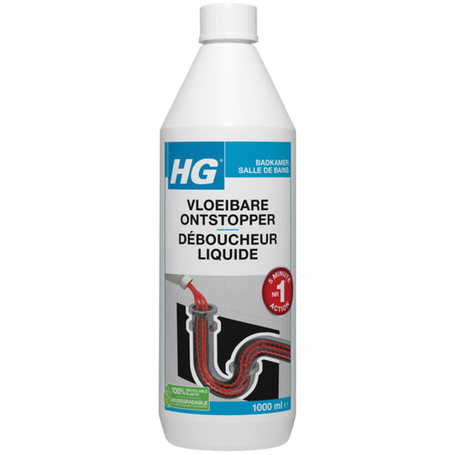 Afvoerontstopper HG badkamer vloeibaar 1l