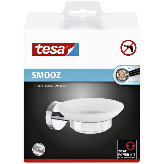 Zeephouder Tesa Smooz 40324 chroom/glas