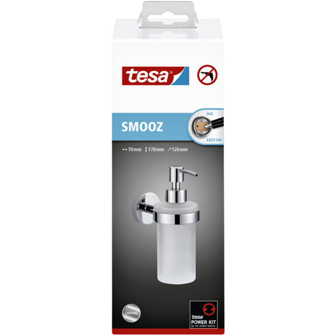Zeeppomp tesa® Smooz hoogglans verchroomd metaal zelfklevend