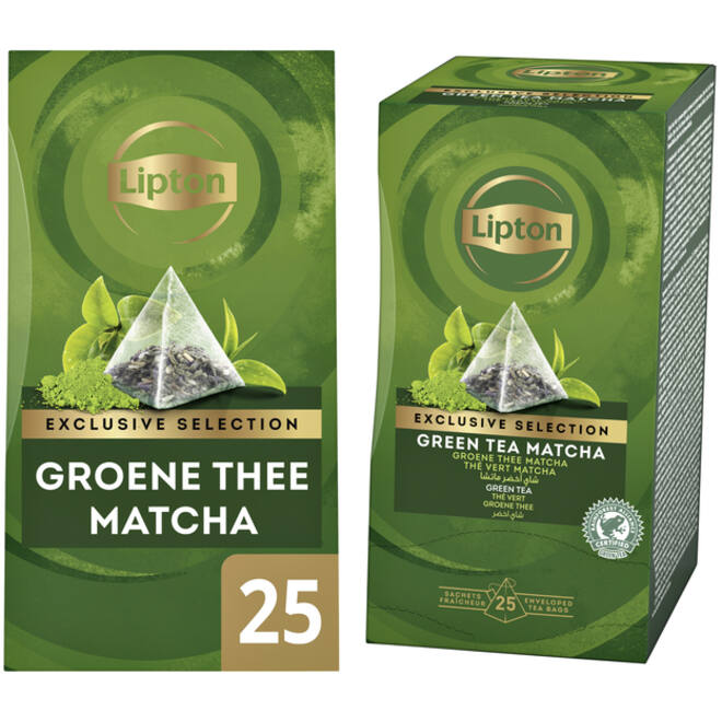 Thee Lipton Exclusive groene thee matcha 25x2gr