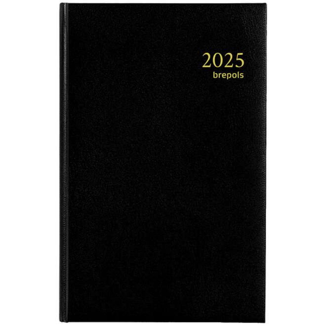 Agenda 2026 Brepols Saturnus Luxe 1dag/1pagina zwart