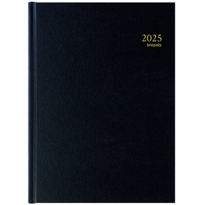 Agenda 2026 Brepols Bremax Santex A4 1dag/2pagina's 8 kolommen zwart