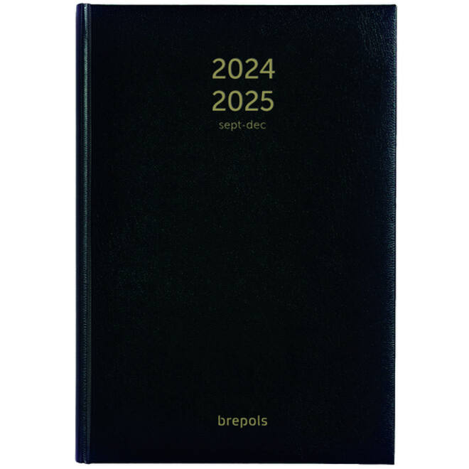 Agenda 2025 2026 Brepols Bretime Lima 16maanden 7dagen/2pagina's zwart