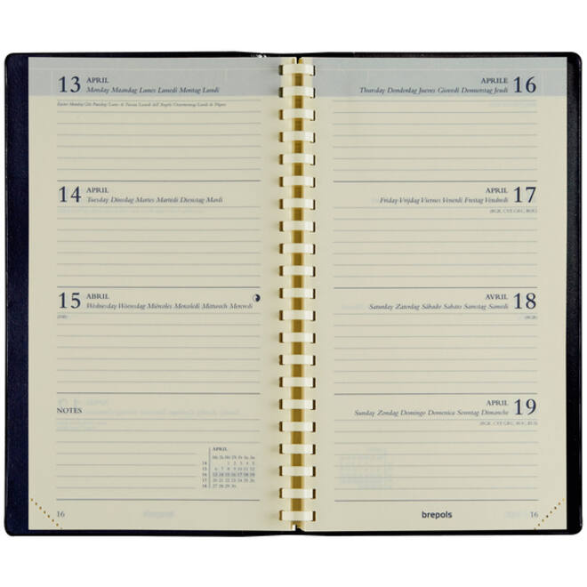 Agendavulling 2026 Brepols Interplan 7dagen/2pagina's 6-talig