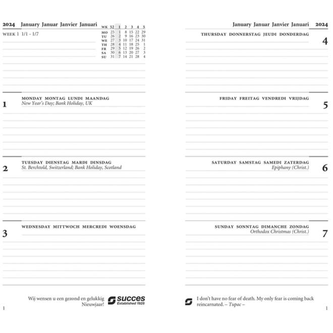 Agendavulling 2026 Succes Standard 7dagen/2pagina's