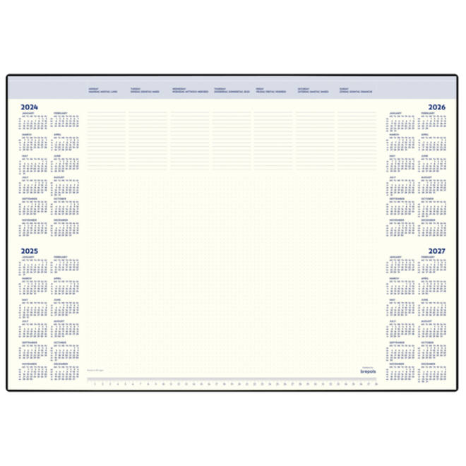 Onderlegblok 2025 Brepols Desk Mate 7dagen/1pagina 412x590x8mm 35vel in houder