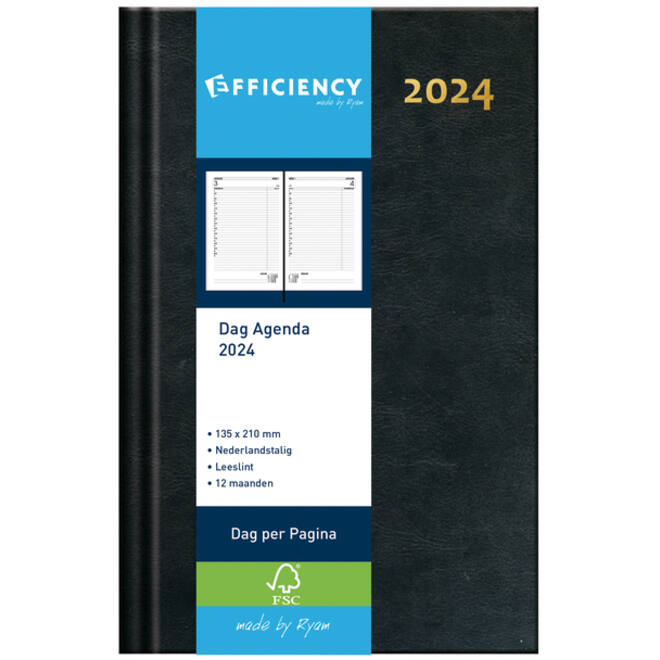 Agenda 2026 Ryam Efficiency Baladek 1dag/1pagina zwart
