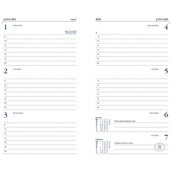 Agenda 2027 Ryam Memoplan 7 Mundior 7dagen/2pagina's zwart