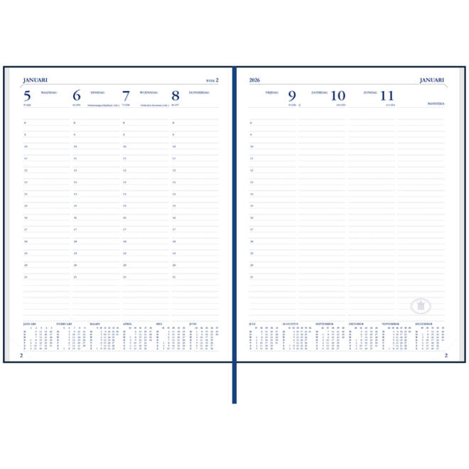 Agenda 2027 Ryam Weekplan Weekend Desk Lazio 7dagen/2pagina's assorti