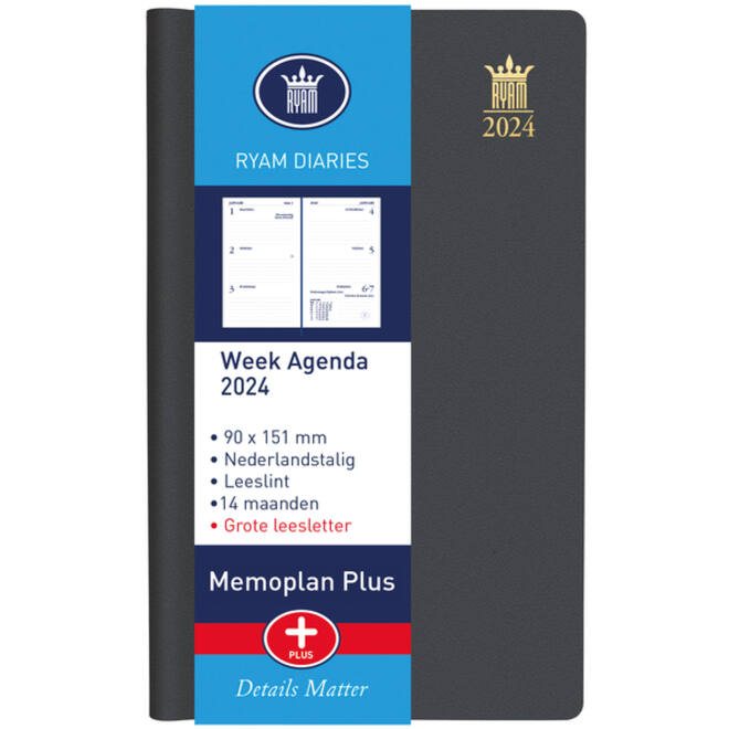 Agenda 2027 Ryam Memoplan 7 Plus Mundior 7dagen/2pagina's assorti